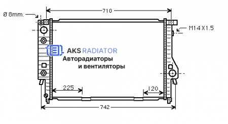 Радиатор охлаждения AKS 202145R