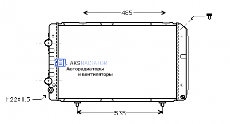 Радиаторы охлаждения двигателя AKS 572147R