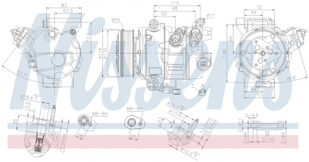 Компрессор кондиционера NISSENS 890791