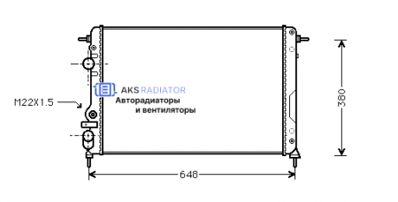 Радиаторы охлаждения двигателя AKS 602241R-1R
