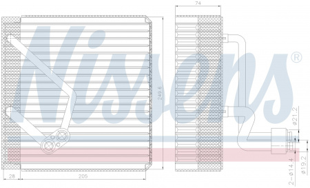 Радиатор испаритель (эвапоратор) NISSENS 92342