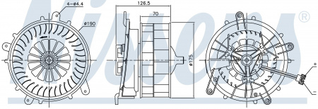 Вентилятор печки NISSENS 87789