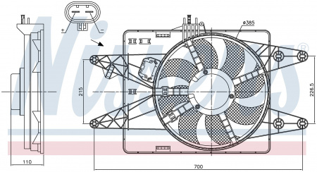 Вентилятор NISSENS 85133