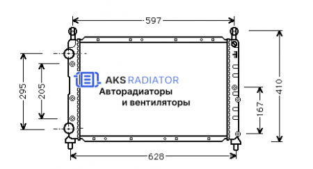 Радиаторы охлаждения двигателя AKS 142068R-1R