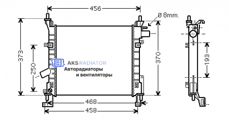 Радиатор охлаждения AKS 322373R