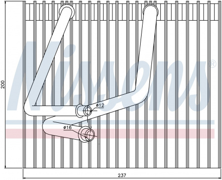 Радиатор испаритель (эвапоратор) NISSENS 92270