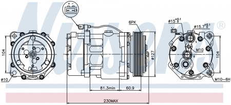 Компрессор кондиционера NISSENS 89061