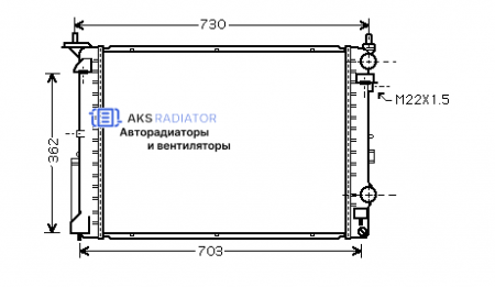 Радиаторы охлаждения двигателя AKS 602259R-1R