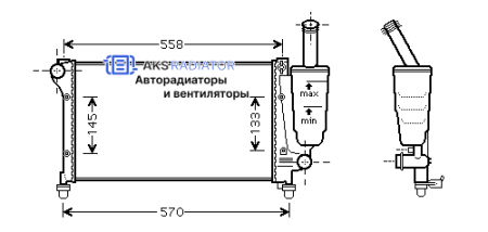 Радиатор охлаждения AKS 302291R