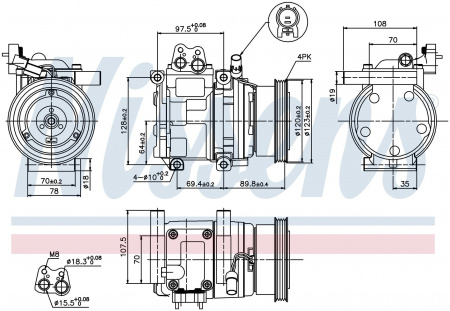 Компрессор кондиционера NISSENS 89290