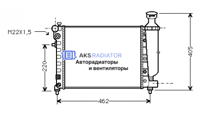 Радиатор охлаждения AKS 232115R