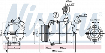 Компрессор кондиционера NISSENS 89034