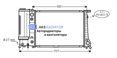 Радиаторы охлаждения двигателя AKS 202105R