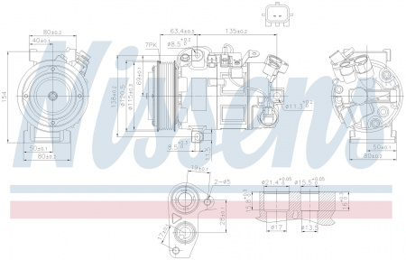 Компрессор кондиционера NISSENS 89080
