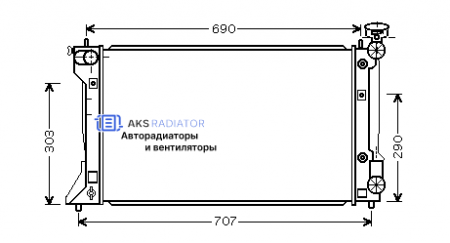 Радиаторы охлаждения двигателя AKS 812293R