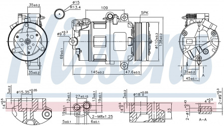 Компрессор кондиционера NISSENS 89422