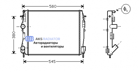 Радиатор охлаждения AKS 602309R