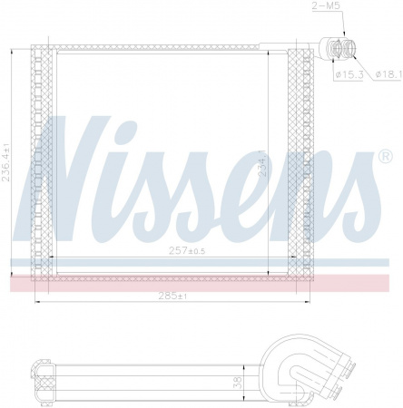 Радиатор испаритель (эвапоратор) NISSENS 92338