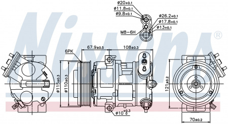 Компрессор кондиционера NISSENS 89126