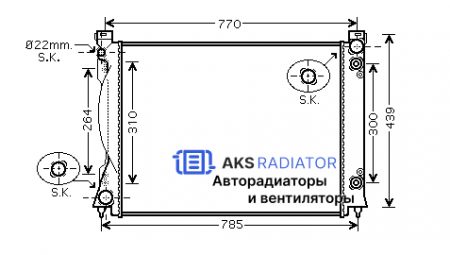 Радиаторы охлаждения двигателя AKS 132236R
