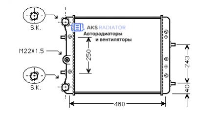 Радиатор охлаждения AKS 692005R