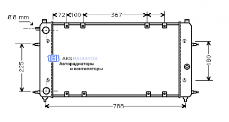 Радиаторы охлаждения двигателя AKS 952094R-1R