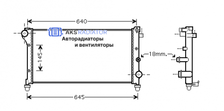 Радиатор охлаждения AKS 302292R