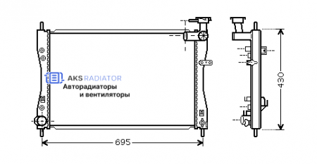 Радиатор охлаждения AKS 522173R