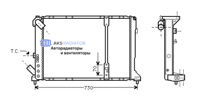 Радиатор охлаждения AKS 602208R