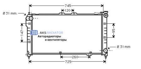 Радиаторы охлаждения двигателя AKS 452101R