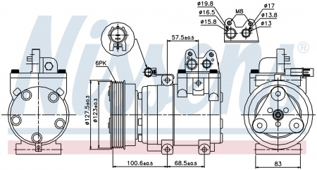 Компрессор кондиционера NISSENS 89270