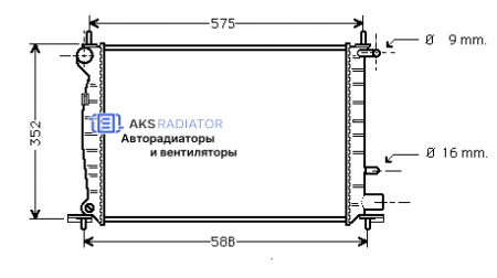 Радиаторы охлаждения двигателя AKS 322219R