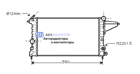 Радиаторы охлаждения двигателя AKS 552161R-1R