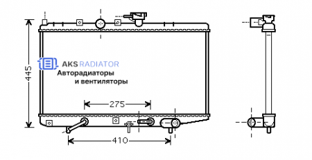 Радиатор охлаждения AKS 412034R