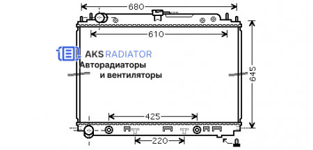 Радиаторы охлаждения двигателя AKS 272297R-1R