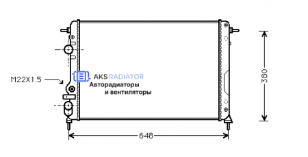 Радиатор охлаждения AKS 602241R