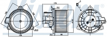 Вентилятор печки NISSENS 87392