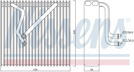 Радиатор испаритель (эвапоратор) NISSENS 92163