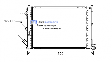 Радиаторы охлаждения двигателя AKS 602165R