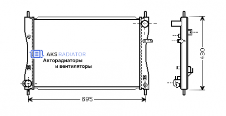 Радиатор охлаждения AKS 522174R