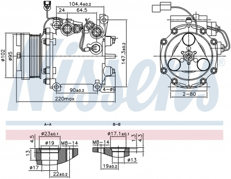 Компрессор кондиционера NISSENS 890879