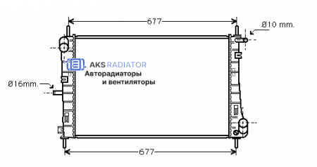 Радиаторы охлаждения двигателя AKS 322338R-1R