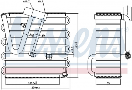 Радиатор испаритель (эвапоратор) NISSENS 92022