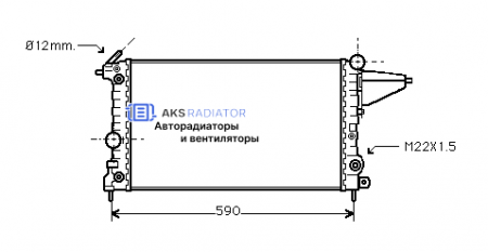 Радиатор охлаждения AKS 552117R