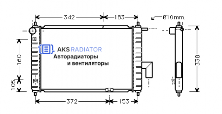 Радиатор охлаждения AKS 292046R
