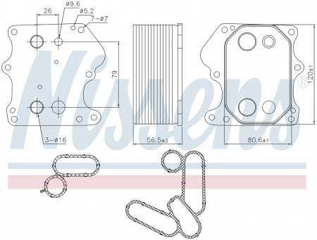Радиатор масляный NISSENS 91128