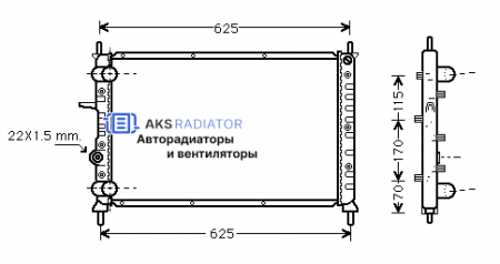 Радиатор охлаждения AKS 302188R