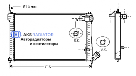 Радиатор охлаждения AKS 232102R