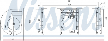 Вентилятор печки NISSENS 87147