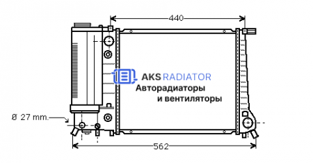 Радиатор охлаждения AKS 202082R